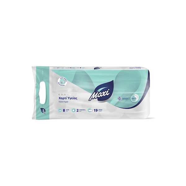 Maxi toilet paper Decor 8 rolls 2 sheets 57gr