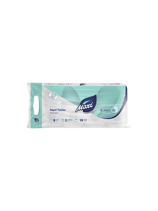 Maxi χαρτί υγείας Decor 8 ρολά 2 φύλλων 57gr