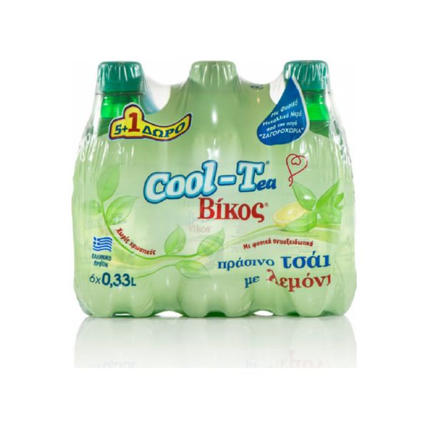 Soft drinks Vikos green tea with lemon 330ml. (5+1)