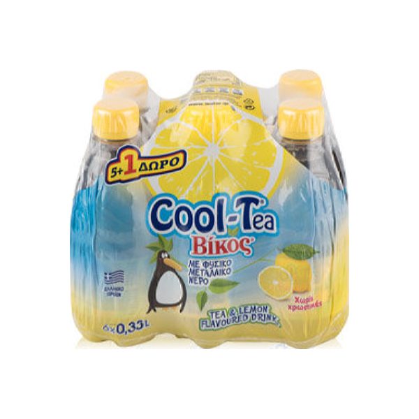 Soft drinks Vikos tea with lemon 330ml. (5+1)