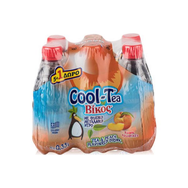 Soft drinks Vikos tea with peach 330ml. (5+1)