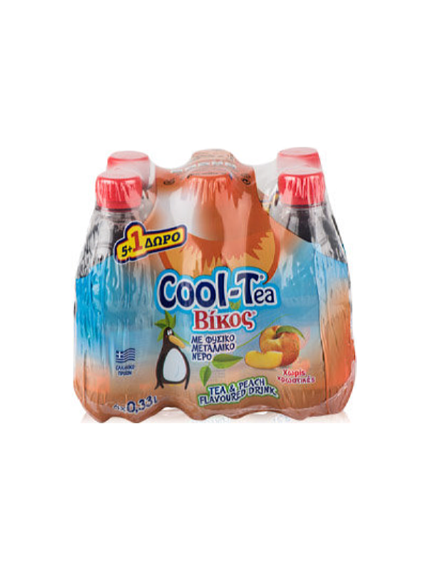 Αναψυκτικά Βίκος τσάι με ροδάκινο 330ml. (5+1)