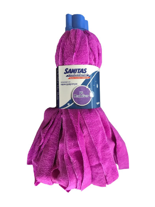 SANITAS PRO professional mop with microfiber yarn in purple color