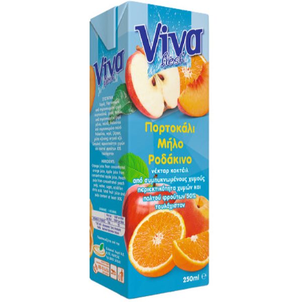 Viva Xυμός Νέκταρ Coctail (3 Φρούτα) 250ml.